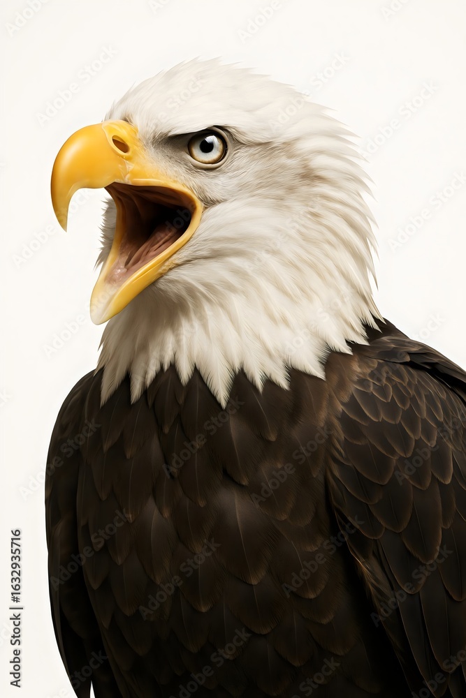 Obraz premium Bald Eagle Screaming with Open Beak