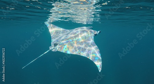 Holographic ray underwater
