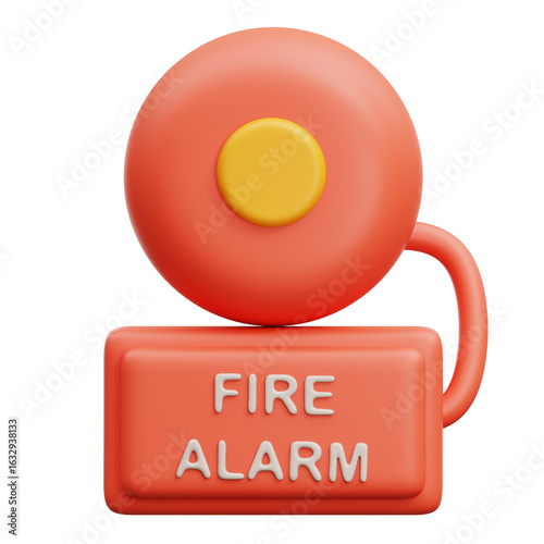 3d illustration fire alarm. Great for presentations, web design, and fire safety content