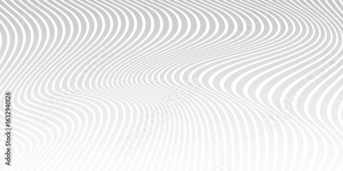 A grayscale abstract background with thin, curved lines creates a sense of depth. The lines are denser on the left, fading toward the right side.vector