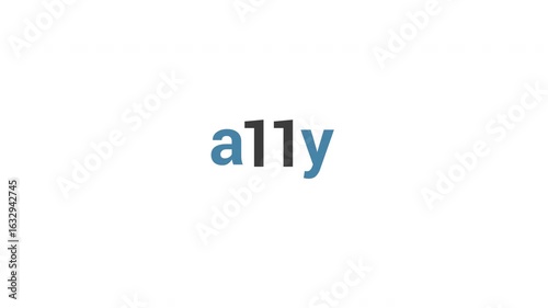 a11y to Accessibility - Letters Animation