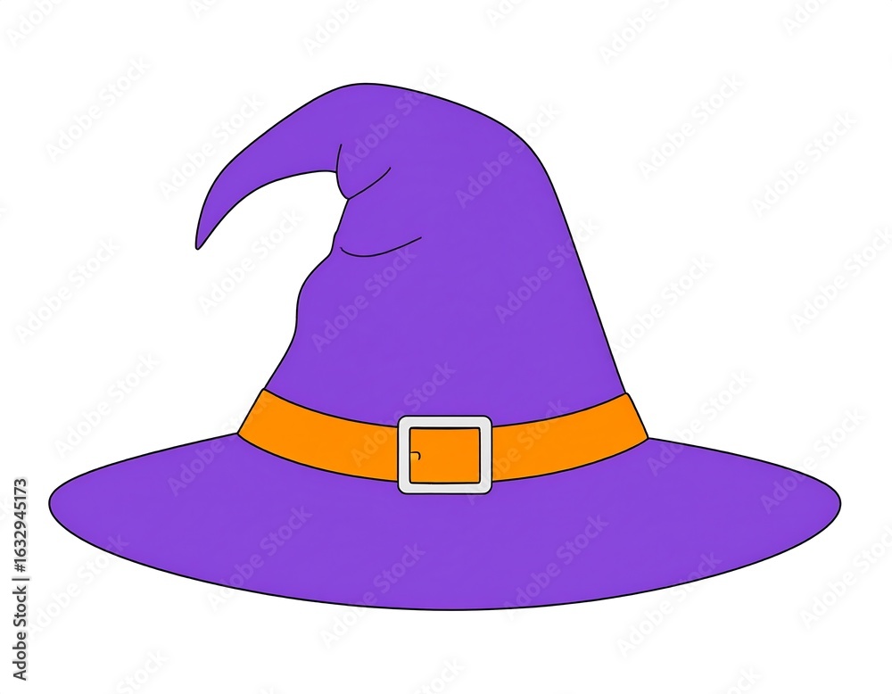 Naklejka premium black hat with a hat