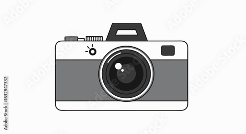 Retro-styled photographic apparatus illustration for design and creative projects