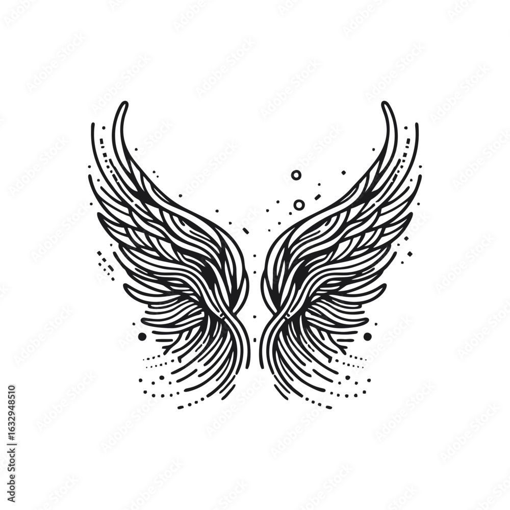 Obraz premium abstract Wings for freedom icon
