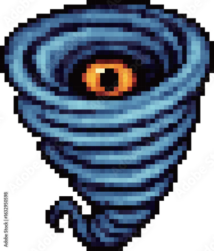 Dot art eye of the typhoon that might appear in RPGs