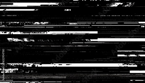 Abstract digital glitch.  Horizontal lines