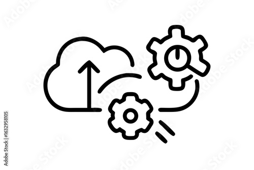 Time Series Forecasting Icons – Vector Illustration