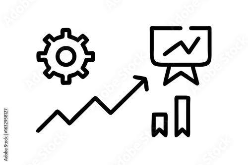 Gradient Descent & Cost Function Icon Set