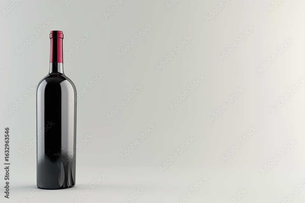 Flawless Picture of Wine Bottle Isolated on a White Background Flawless Picture of Wine Bottle Isolated on a White Background