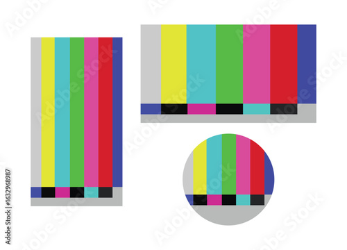 Illustration design rainbow error screen display