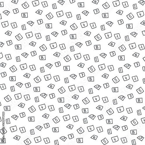 The texture consists of small rectangular shapes with prime numbers inside.