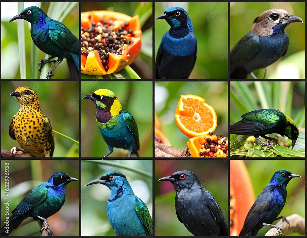 Obraz premium set of birds