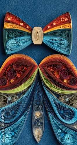 Colorful paper bow tie