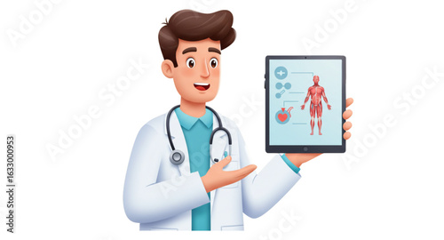 doctor with tablet pc