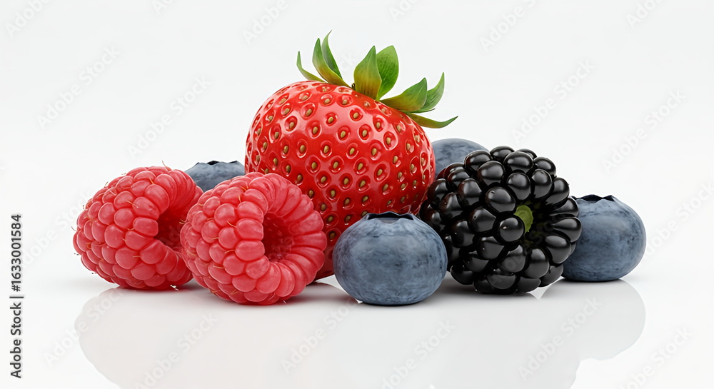 A Vibrant Assortment of Fresh Berries for a Healthy Lifestyle A Vibrant Assortment of Fresh Berries for a Healthy Lifestyle
