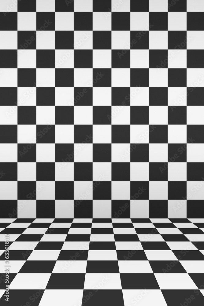 Black checkered pattern, product background Black checkered pattern, product background