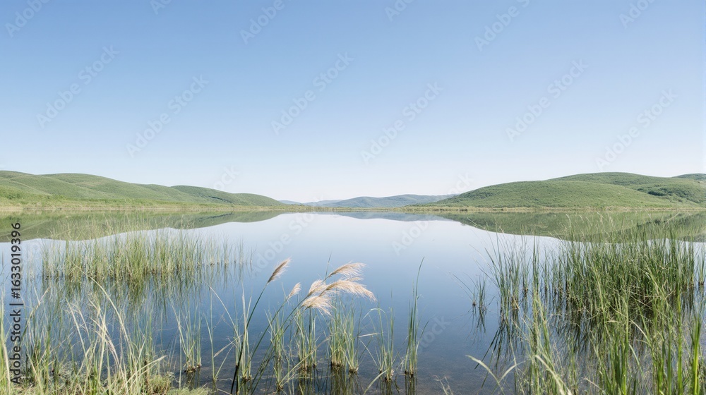 Fototapeta premium landscape with lake