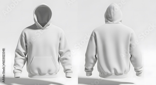 white hodie isolated mockup