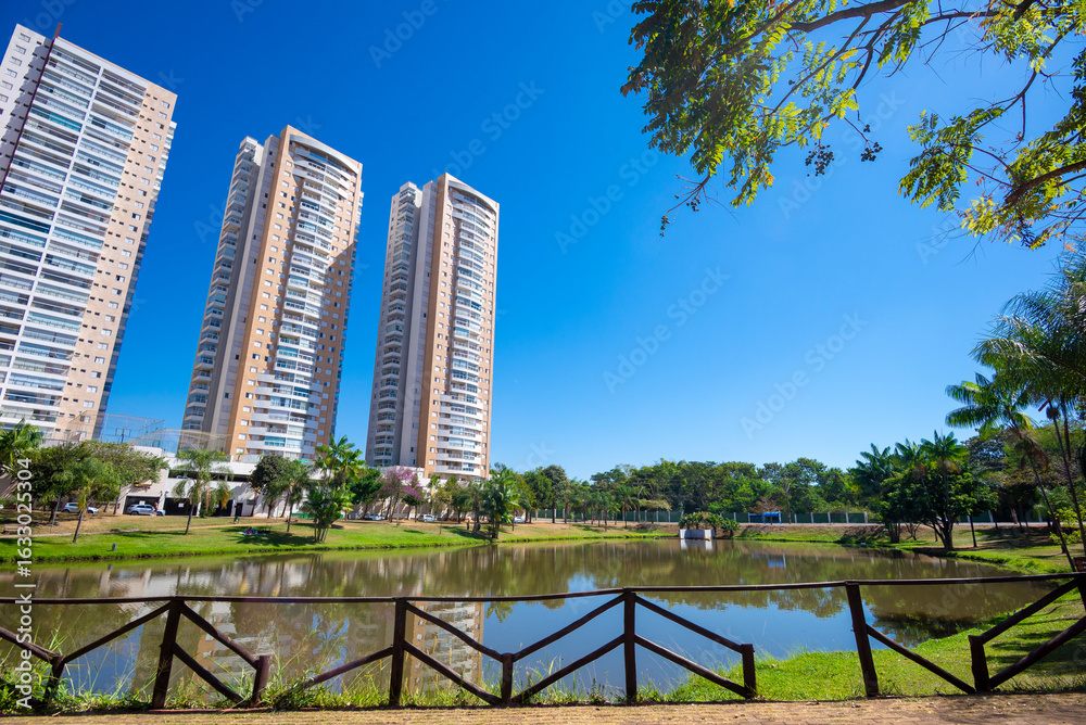 Obraz premium View of 'Cascavel' Park in Goiania, Brazil
