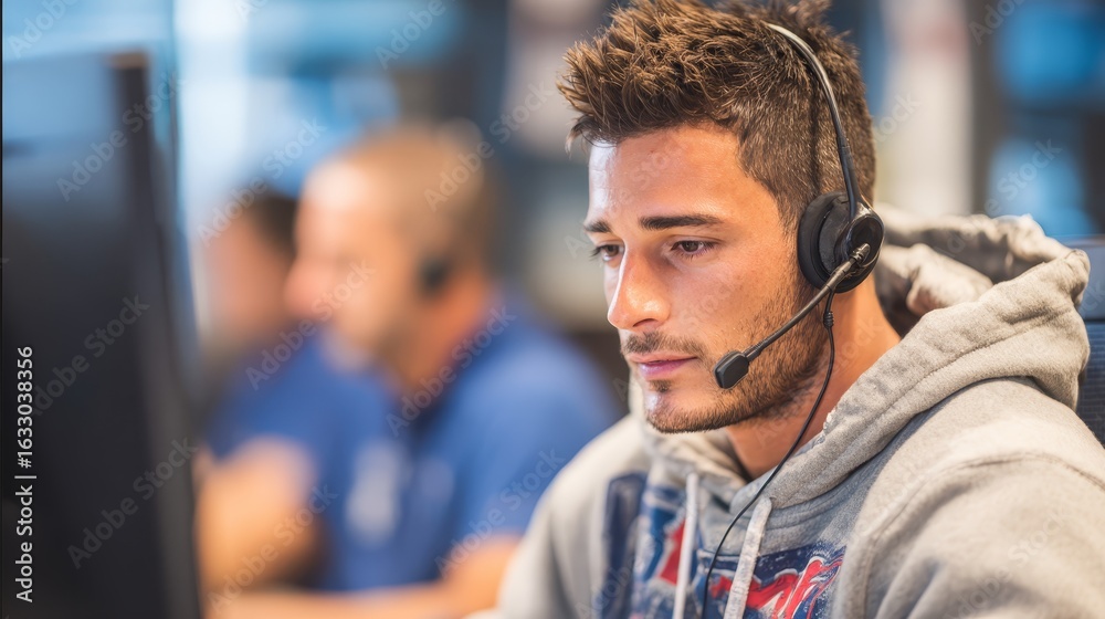 Man exploring virtual worlds, immersive experience with advanced headset technology Man exploring virtual worlds, immersive experience with advanced headset technology