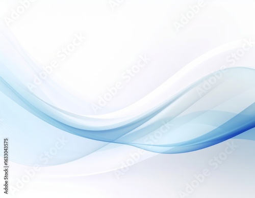 Abstract Blue and White Wave Design white abstract background