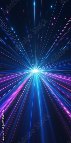 Neon rays vector abstract background png. Futuristic technological style. Abstract background with speed lines. Vector illustration. Futuristic. The light lines of the road are blue png