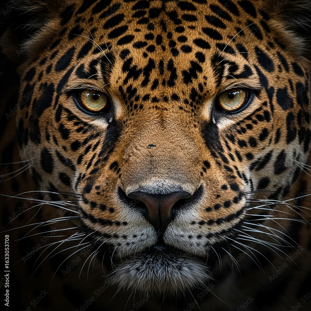 Obraz premium A close up portrait of a leopard