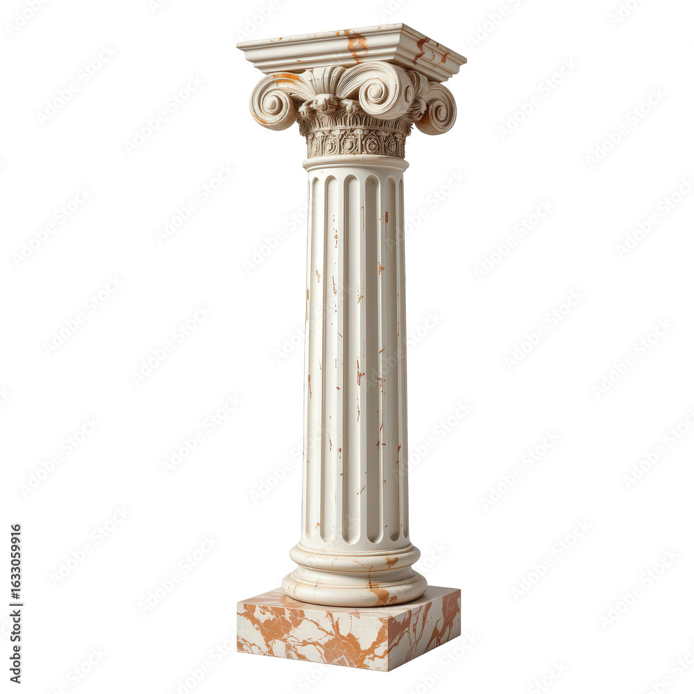 Fototapeta premium Elegant Corinthian Column in Classic Marble Design Displaying Detail