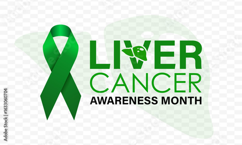 Liver Cancer Awareness Month held every October is dedicated to educating the public about the growing threat of liver cancer. A concept for healthcare and medicine.Banner poster social media Vector