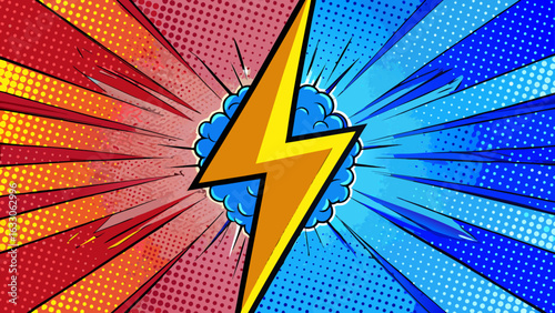 Pop Art Lightning – Comic Style Thunderbolt Illustrations