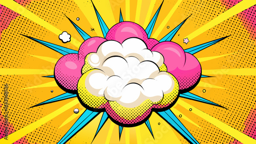 Pop Art Comic Explosion Clouds – Cartoon Blast Burst Effects