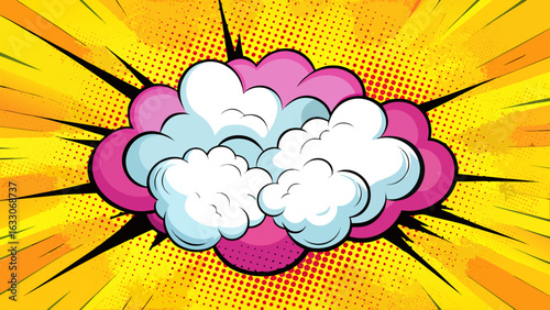Pop Art Comic Explosion Clouds – Cartoon Blast Burst Effects