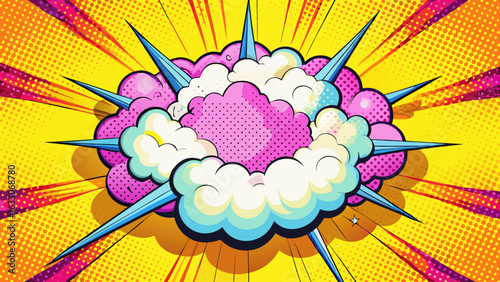 Pop Art Comic Explosion Clouds – Cartoon Blast Burst Effects