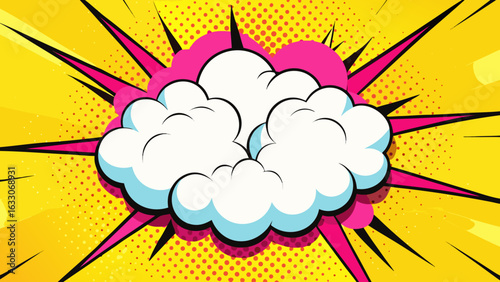 Pop Art Comic Explosion Clouds – Cartoon Blast Burst Effects