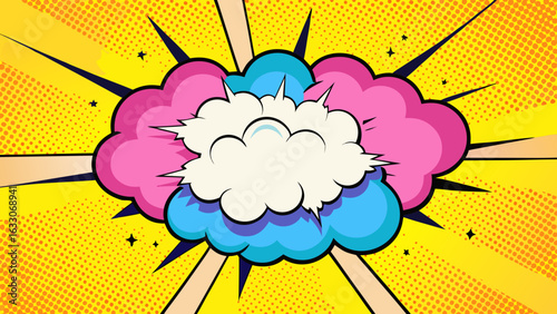 Pop Art Comic Explosion Clouds – Cartoon Blast Burst Effects