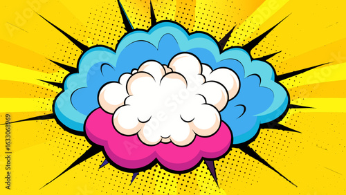 Pop Art Comic Explosion Clouds – Cartoon Blast Burst Effects