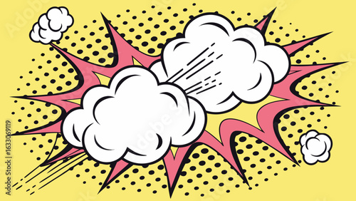 Pop Art Comic Explosion Clouds – Cartoon Blast Burst Effects