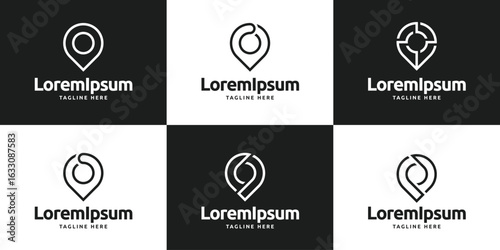 Location pin logo icon symbol