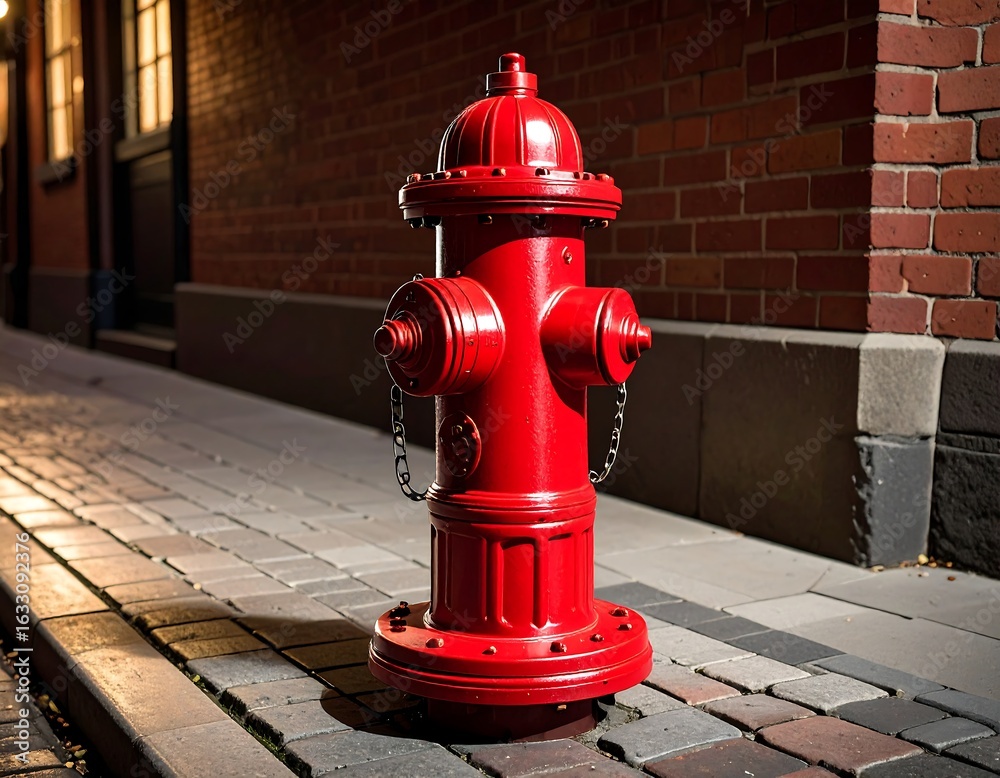 Fototapeta premium Fire Hydrant in Alley Corner