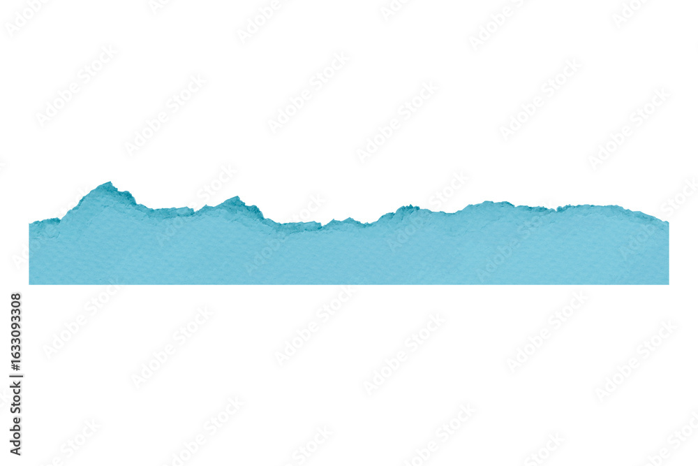 Obraz premium Blue ripped paper png collage element, textured border on transparent background