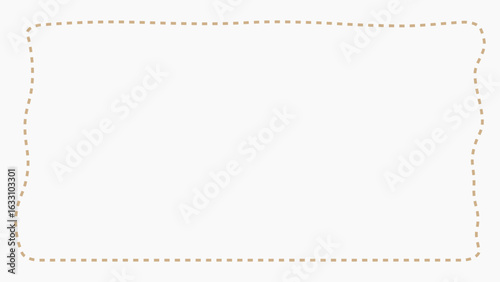 Beige desktop wallpaper, brown dot frame vector