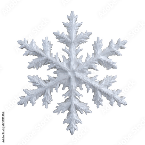 Free snowflake close-up view transparent background