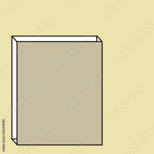 Pastel yellow rectangle frame vector