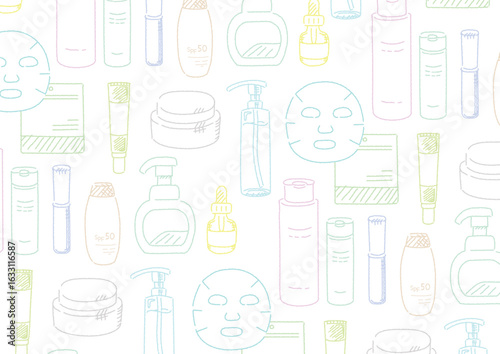 スキンケア　背景イラスト