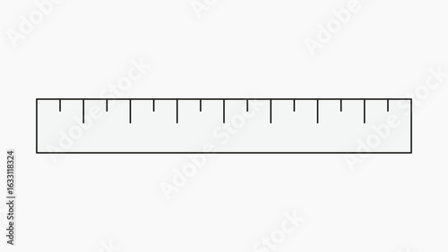 Gray ruler scale illustration collage element vector