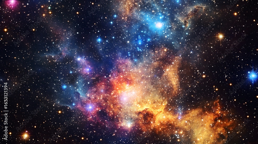 Fototapeta premium Colorful celestial nebula in deep space.