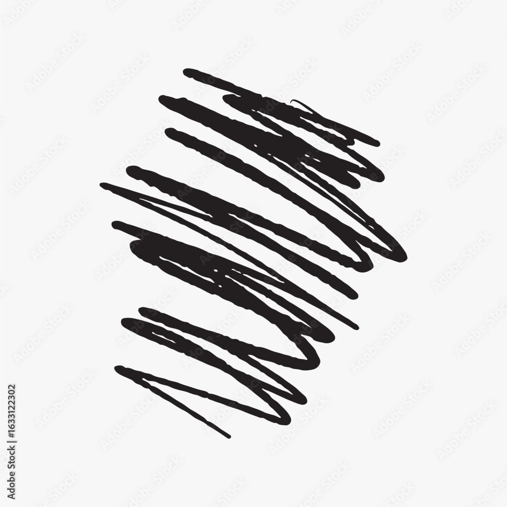 Fototapeta premium Abstract black scribble illustration vector