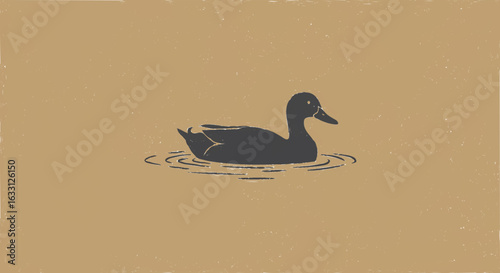 Simple and elegant duck logo design suitable for food and farm branding.