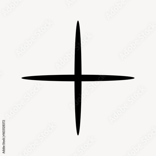 Minimalist sparkle line art illustration vector