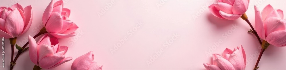 Fototapeta premium Elegant stationery, notepad; pink backdrop Empty space for inscription plan , orderly, elegant, background